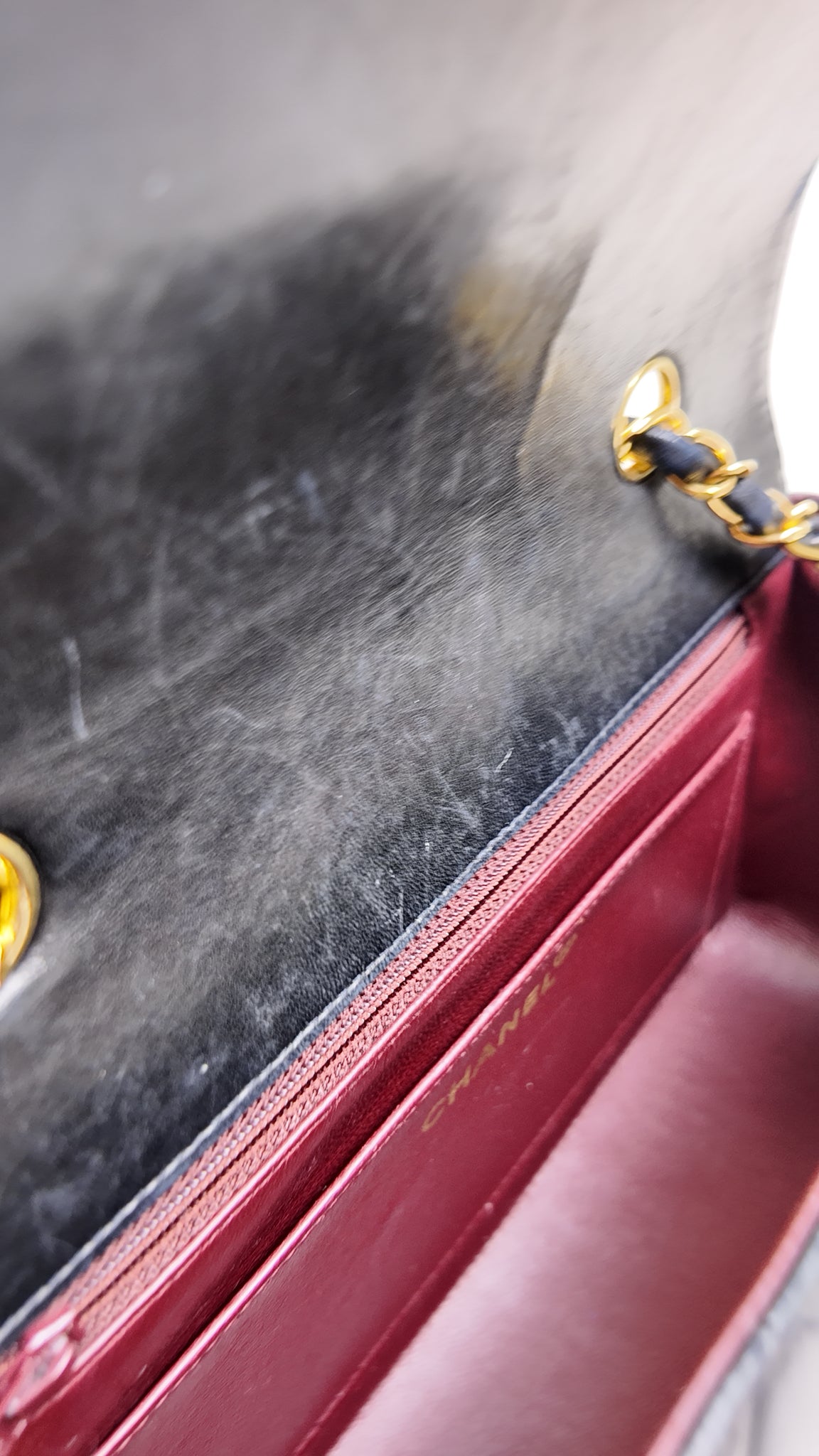 RARE LAMBSKIN SMALL DIANA FLAP BAG WITH 24K GOLD PLATED HW Chanel Handbag