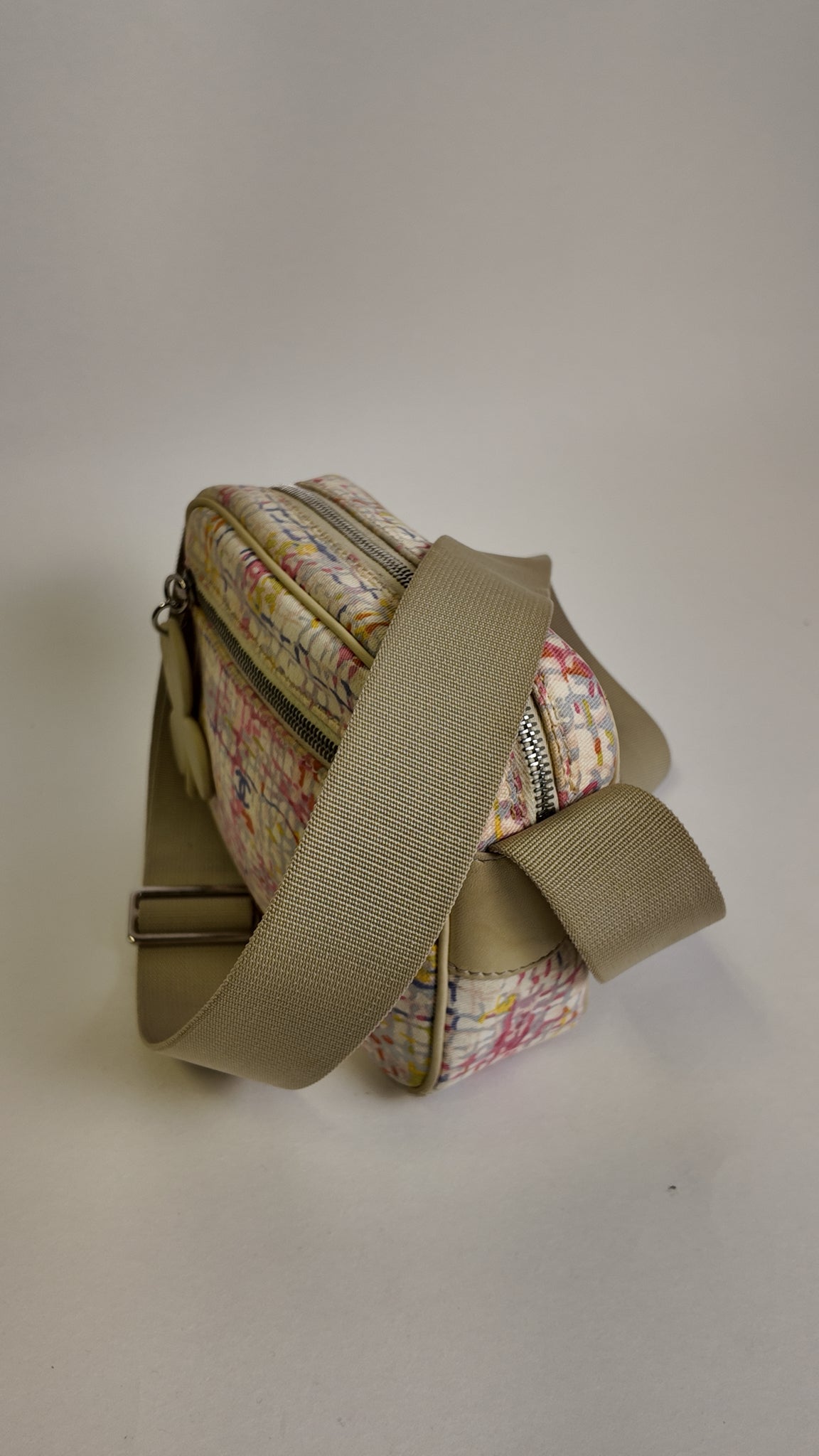 CHANEL CANVAS LUCKY CLOVER CAMERA BAG