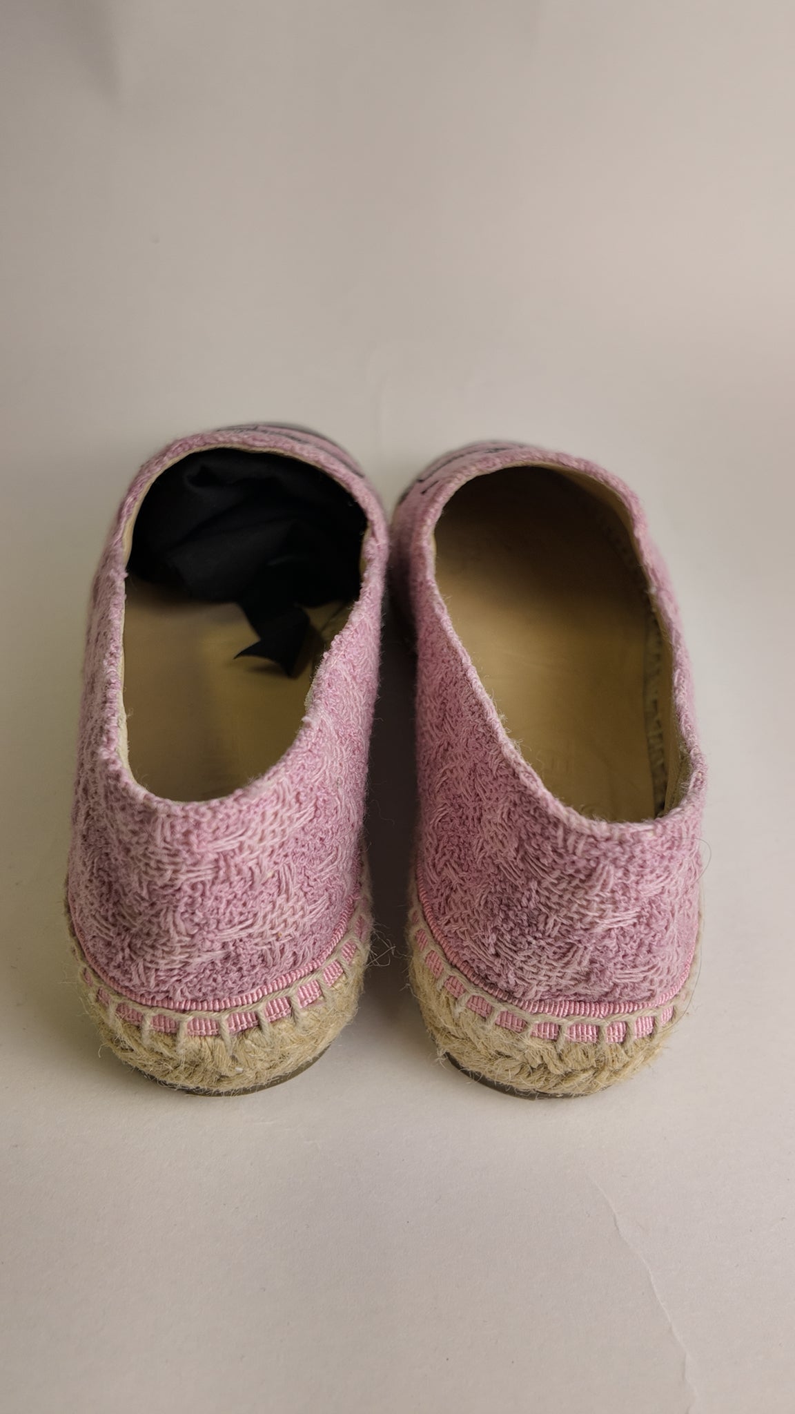 Interlocking CC Logo Leather Espadrilles Size 40