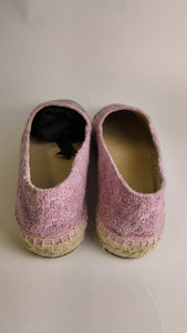 Interlocking CC Logo Leather Espadrilles Size 40