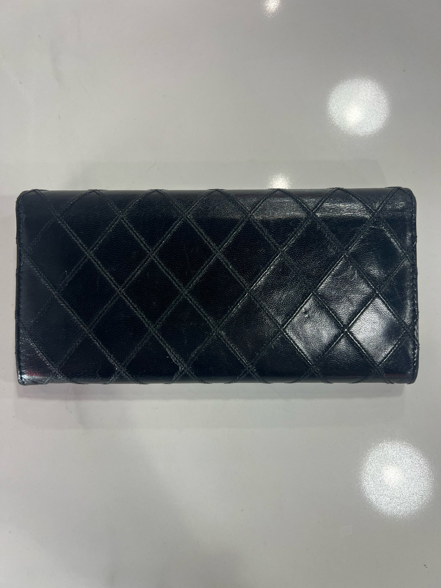 CHANEL QUILTED RECTANGULAR WALLET