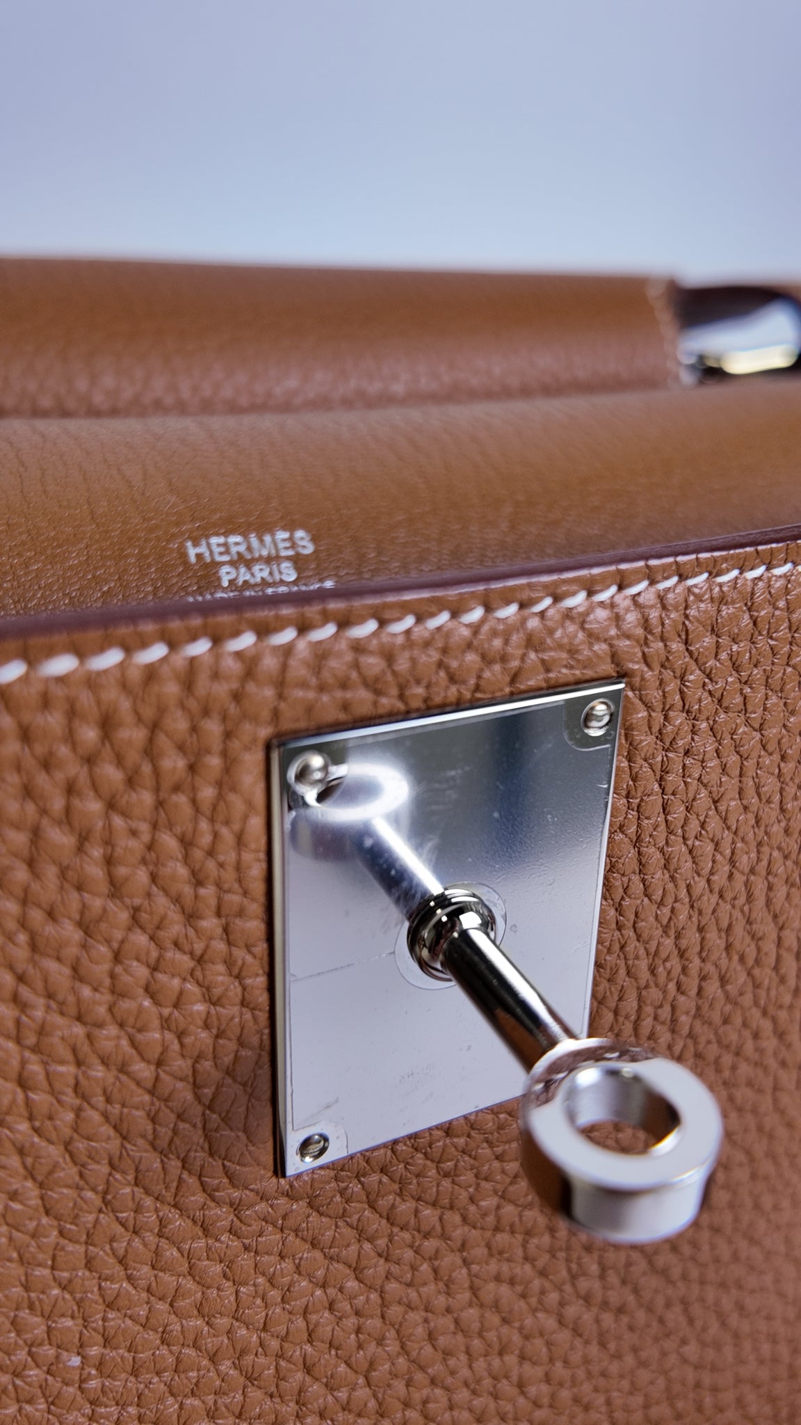 2014 HERMES CLEMENCE JYPSIERE 28 W/ PALLADIUM HARDWARE
