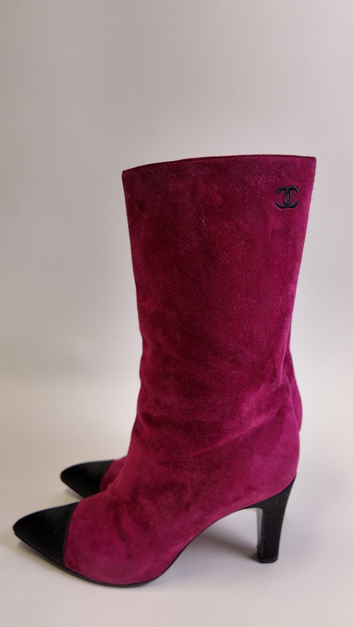 GABRIELLE CHANEL COCO TOE CAP SUEDE BOOTS Size 38 Misc. Shoes