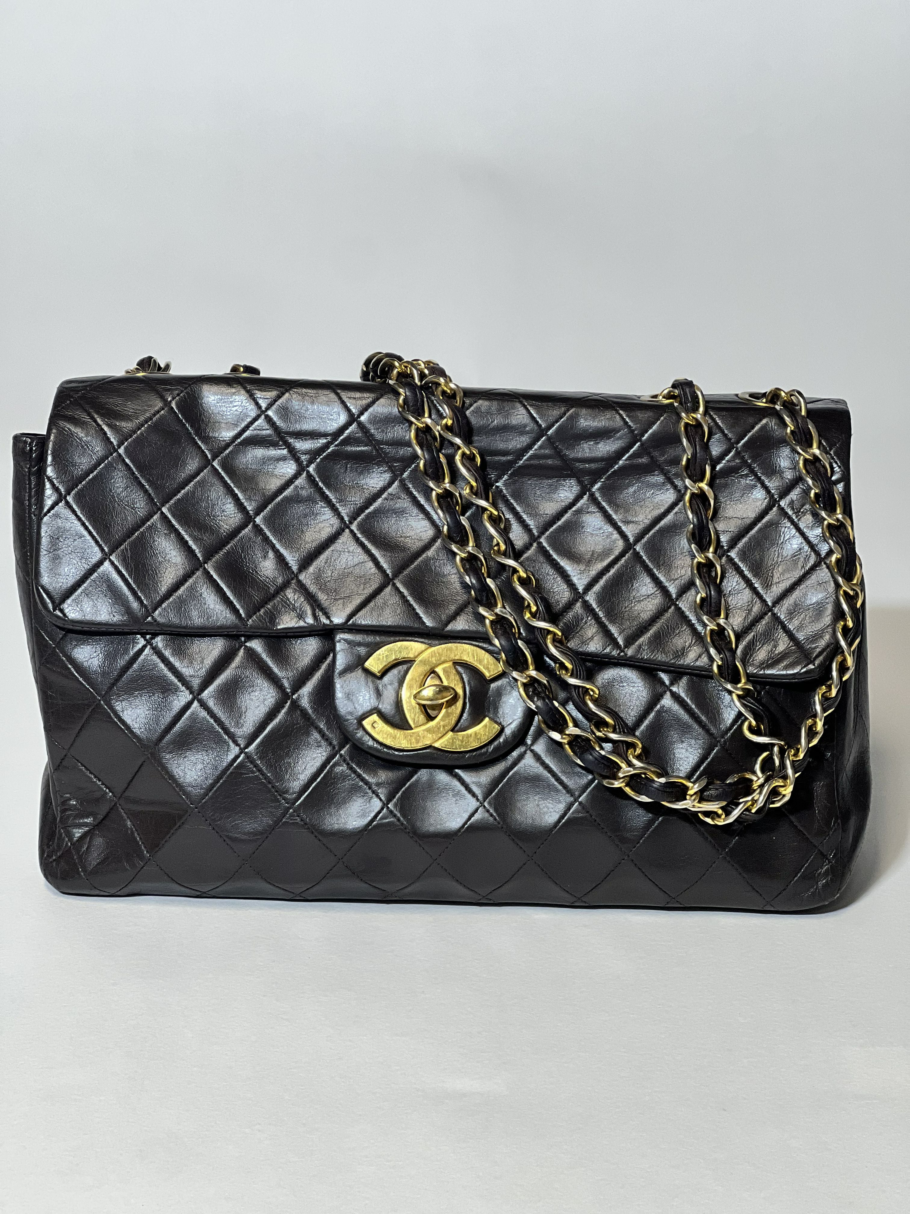 Chanel Classic Jumbo XL Maxi Flap Bag – Brown