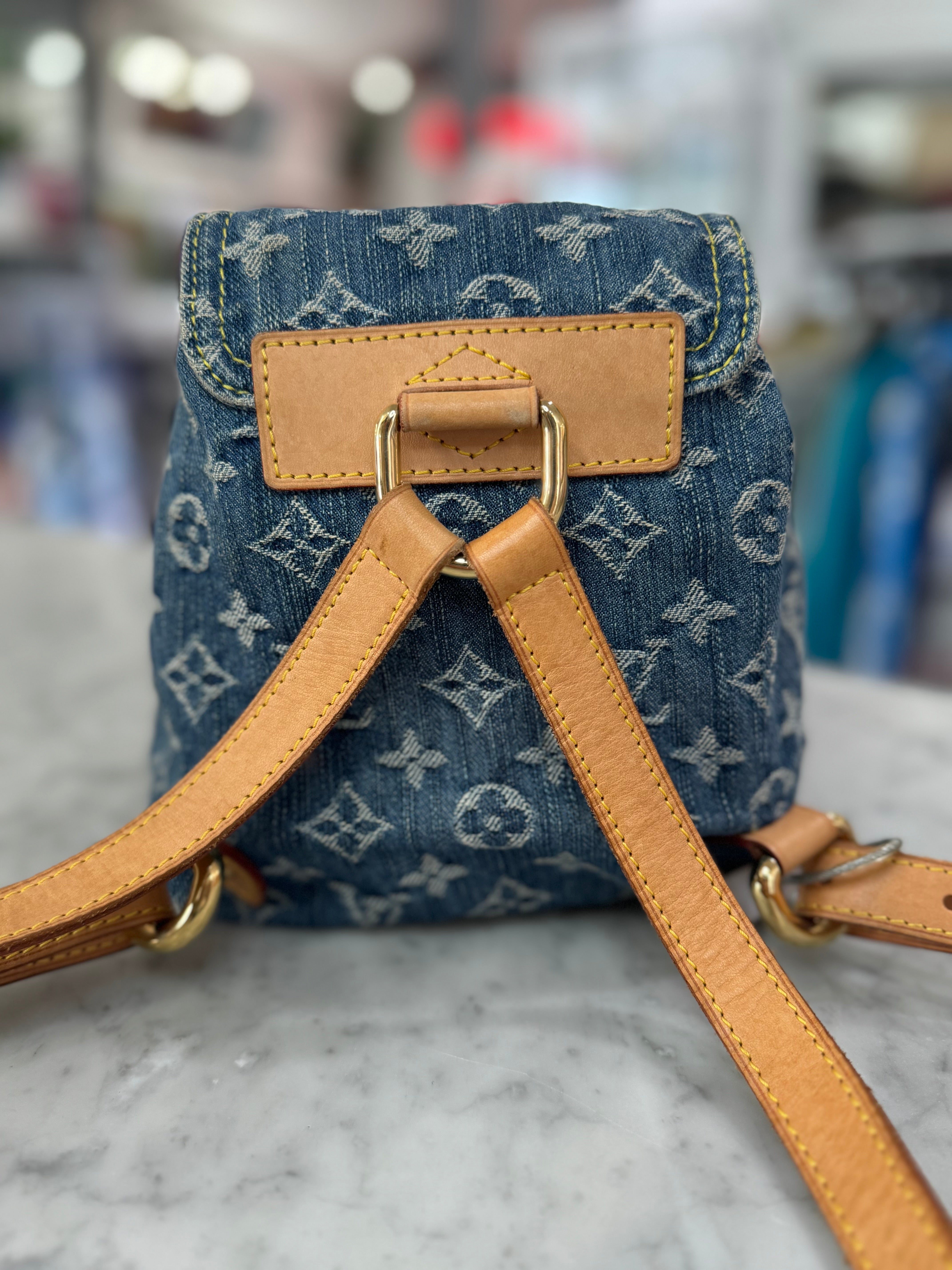 louis vuitton backpack denim Louis Vuitton Sac a Dos PM – City Girl Consignment