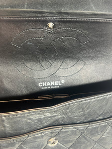Chanel 2.55 Reissue 226 Flap Bag in Metallic Dark Silver Aged Calfskin