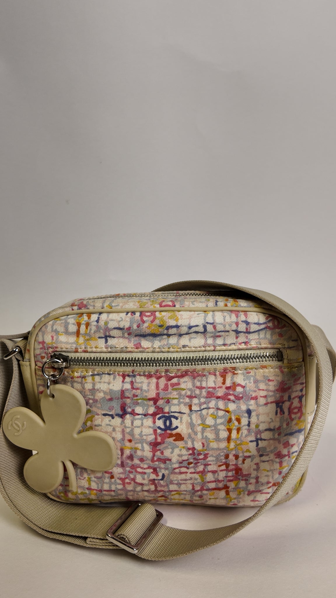 CHANEL CANVAS LUCKY CLOVER CAMERA BAG