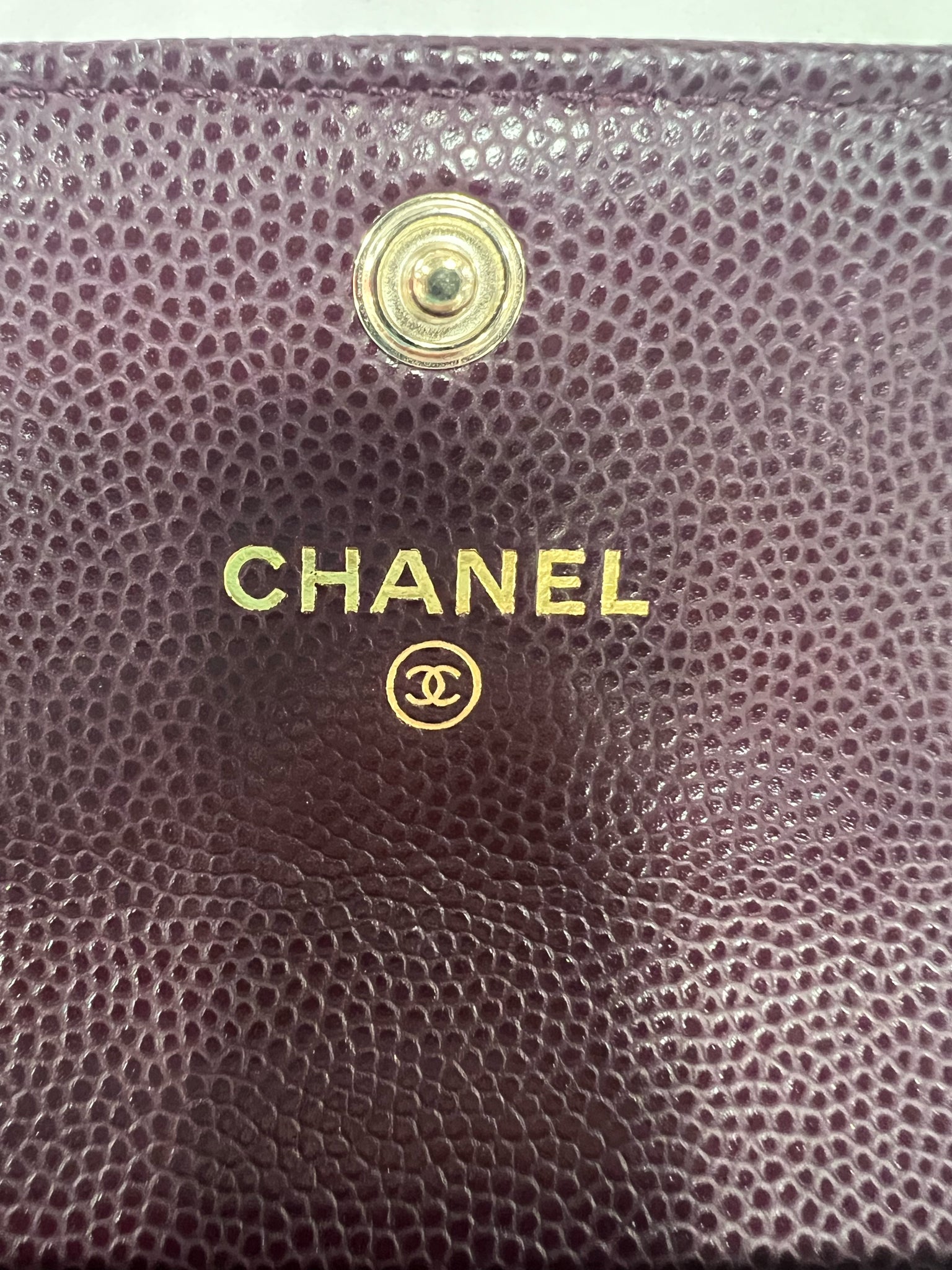 CHANEL CAVIAR QUILTED CRYSTAL CC FLAP CARD HOLDER