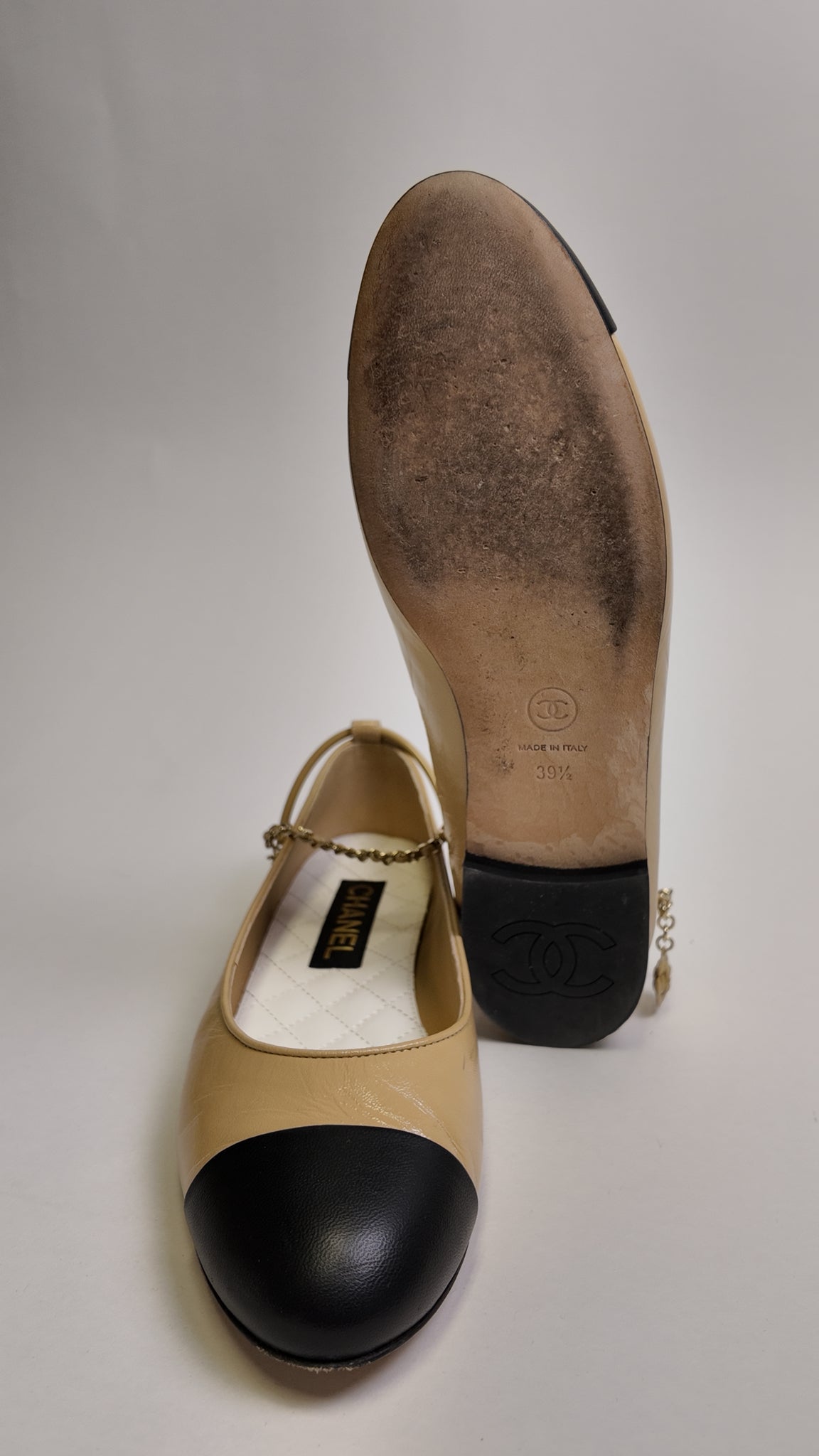 Chanel 2023 ANKLE STRAP FLATS Size 39.5 Misc. Shoes