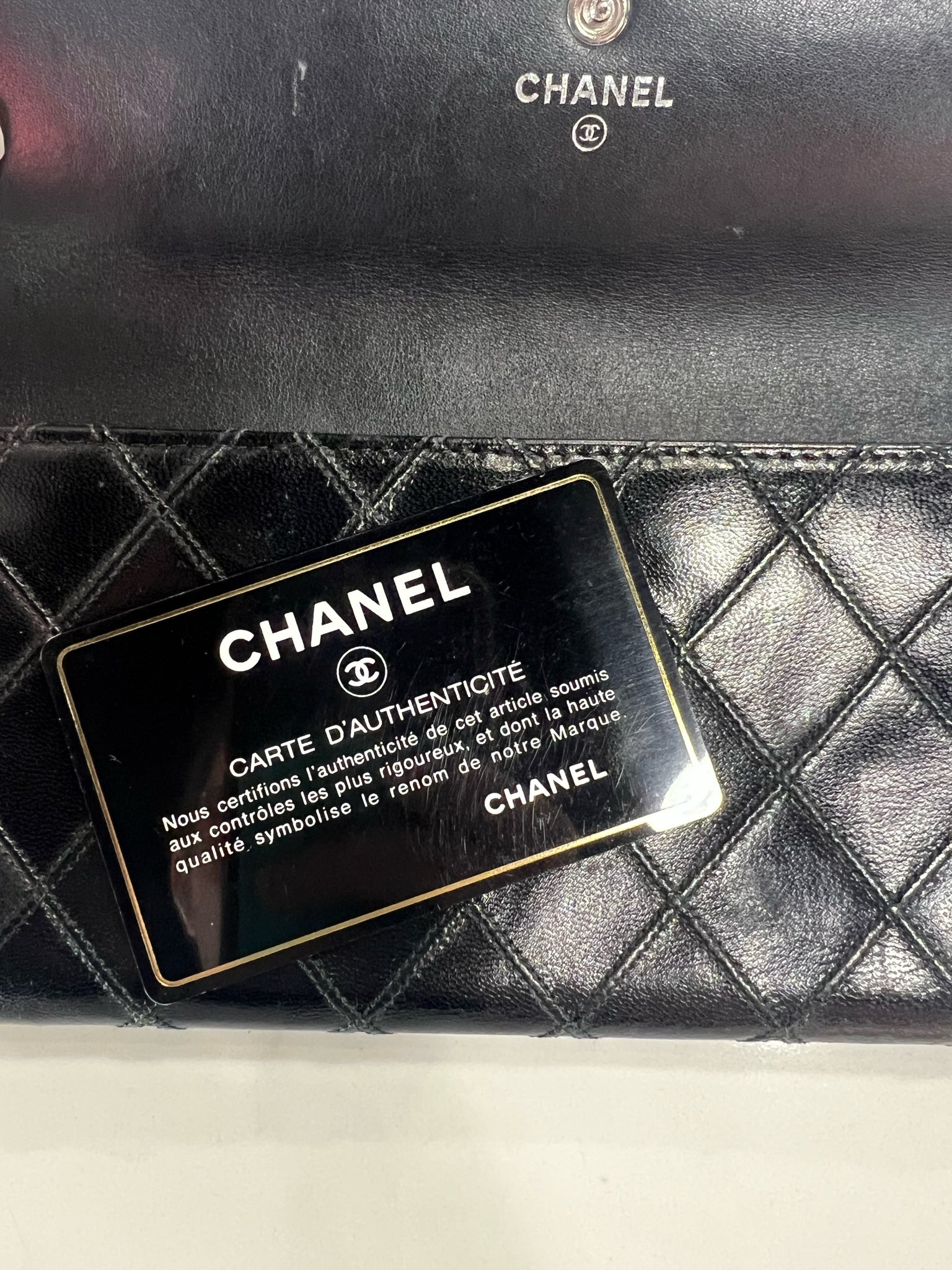 CHANEL QUILTED RECTANGULAR WALLET