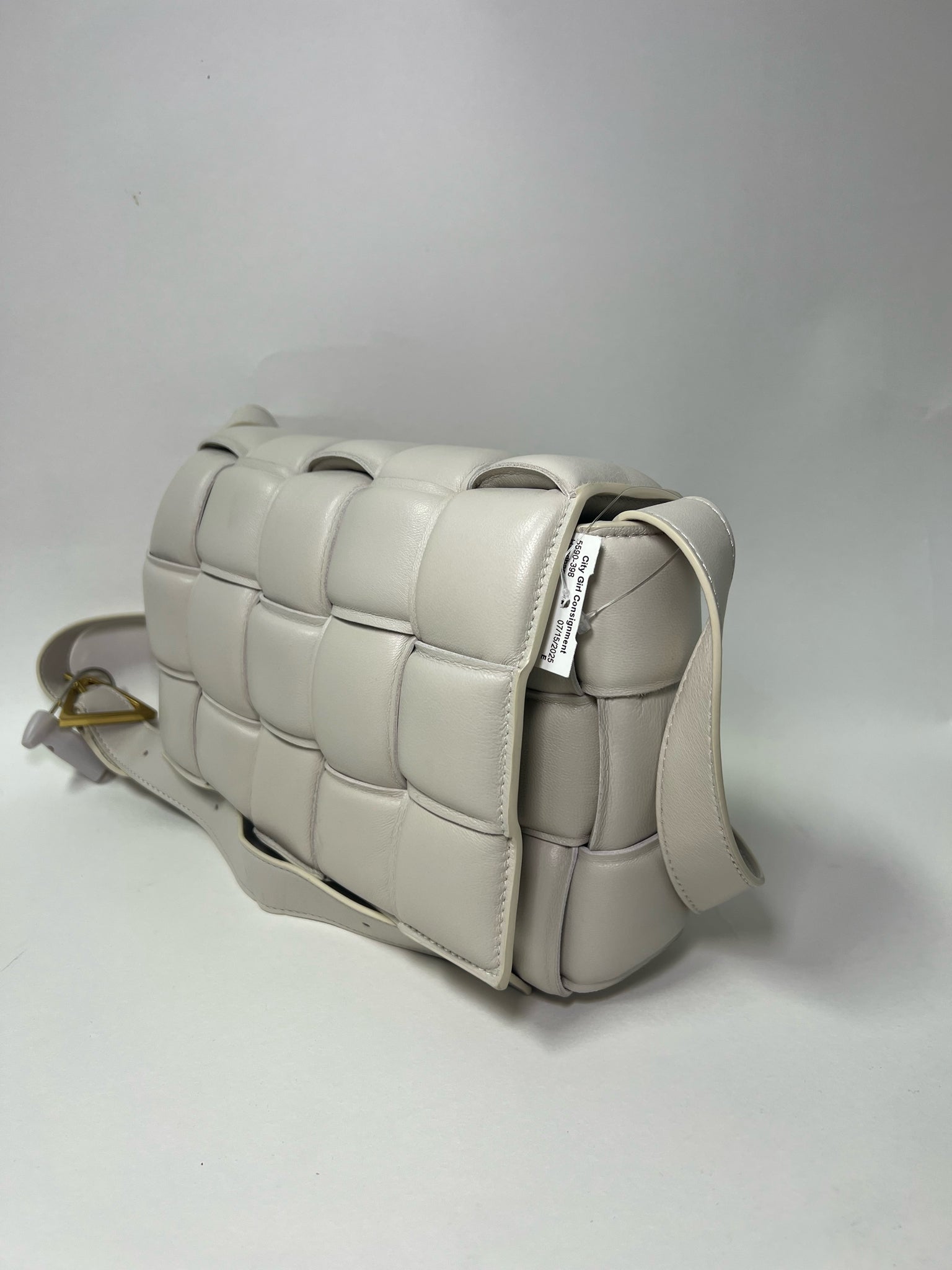 CASSETTE PADDED LEATHER CROSSBODY BAG