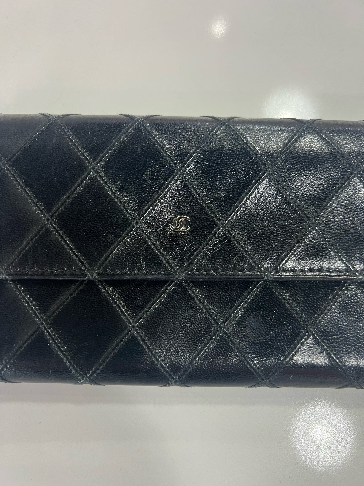 CHANEL QUILTED RECTANGULAR WALLET