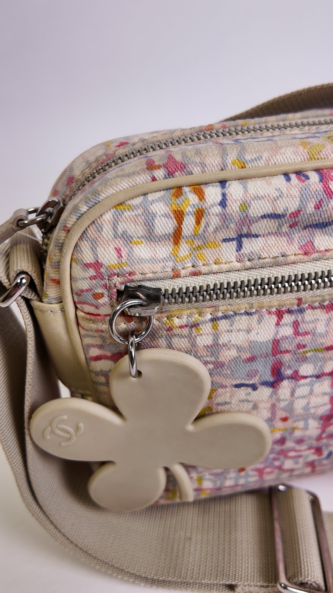 CHANEL CANVAS LUCKY CLOVER CAMERA BAG