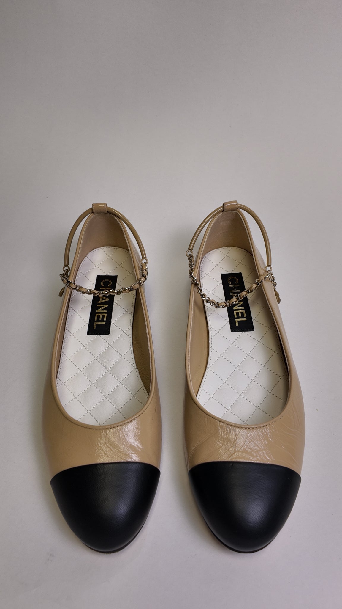 Chanel 2023 ANKLE STRAP FLATS Size 39.5 Misc. Shoes