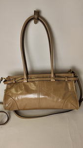BONNIE EAST WEST LEATHER SHOULDER BAG IN CAMEO
