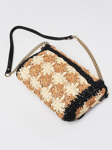 Gucci Small Marmont Raffia Shoulder Bag