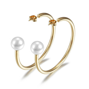 Pearl Accent Hoops