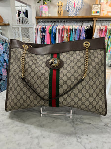 Gucci Rajah Large Canvas Tote Bag