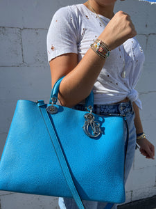 Diorissimo Pebbled Satchel
