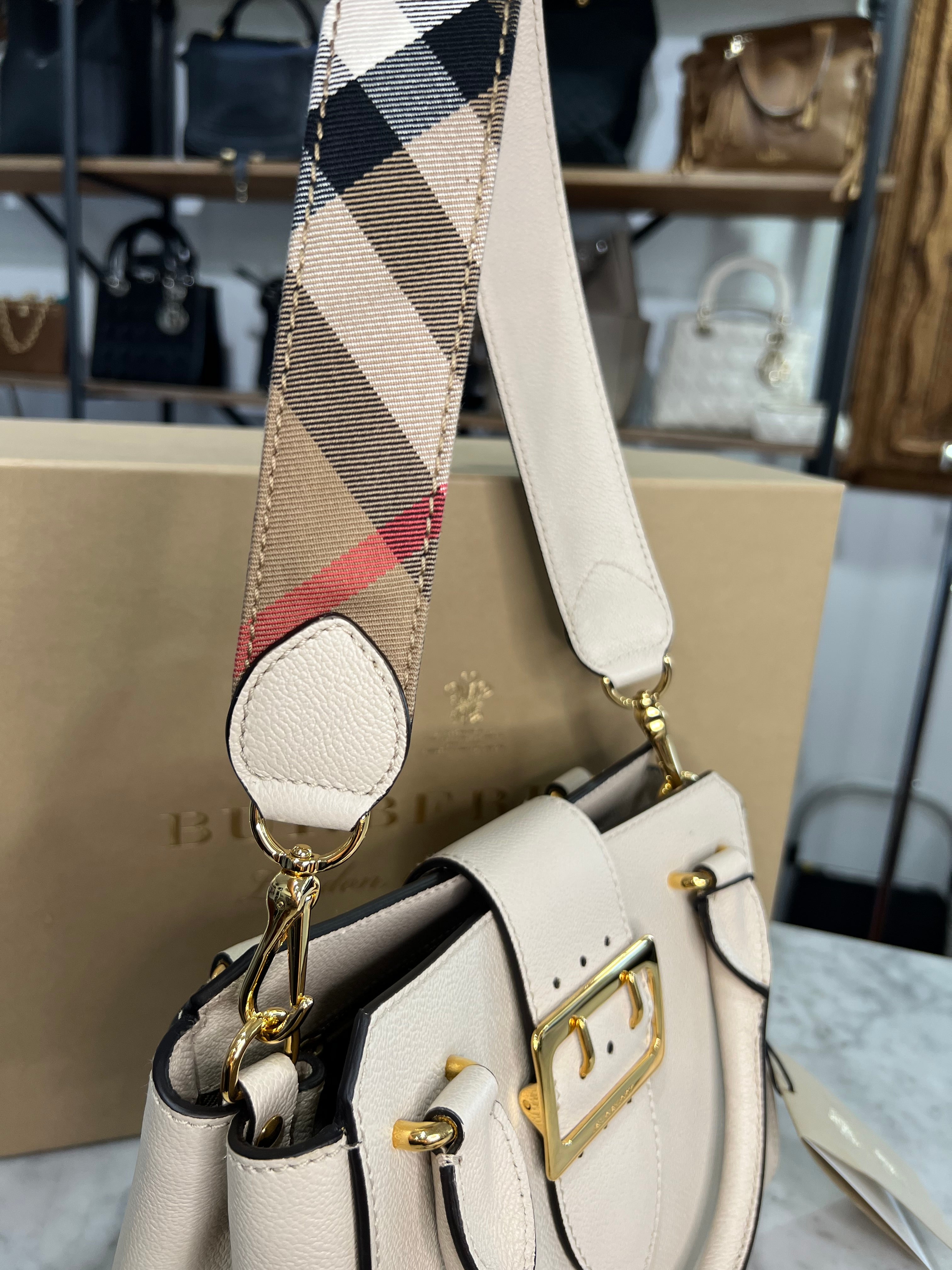 BNIB Burberry Soft Grain Buckle Bag – City Girl Consignment