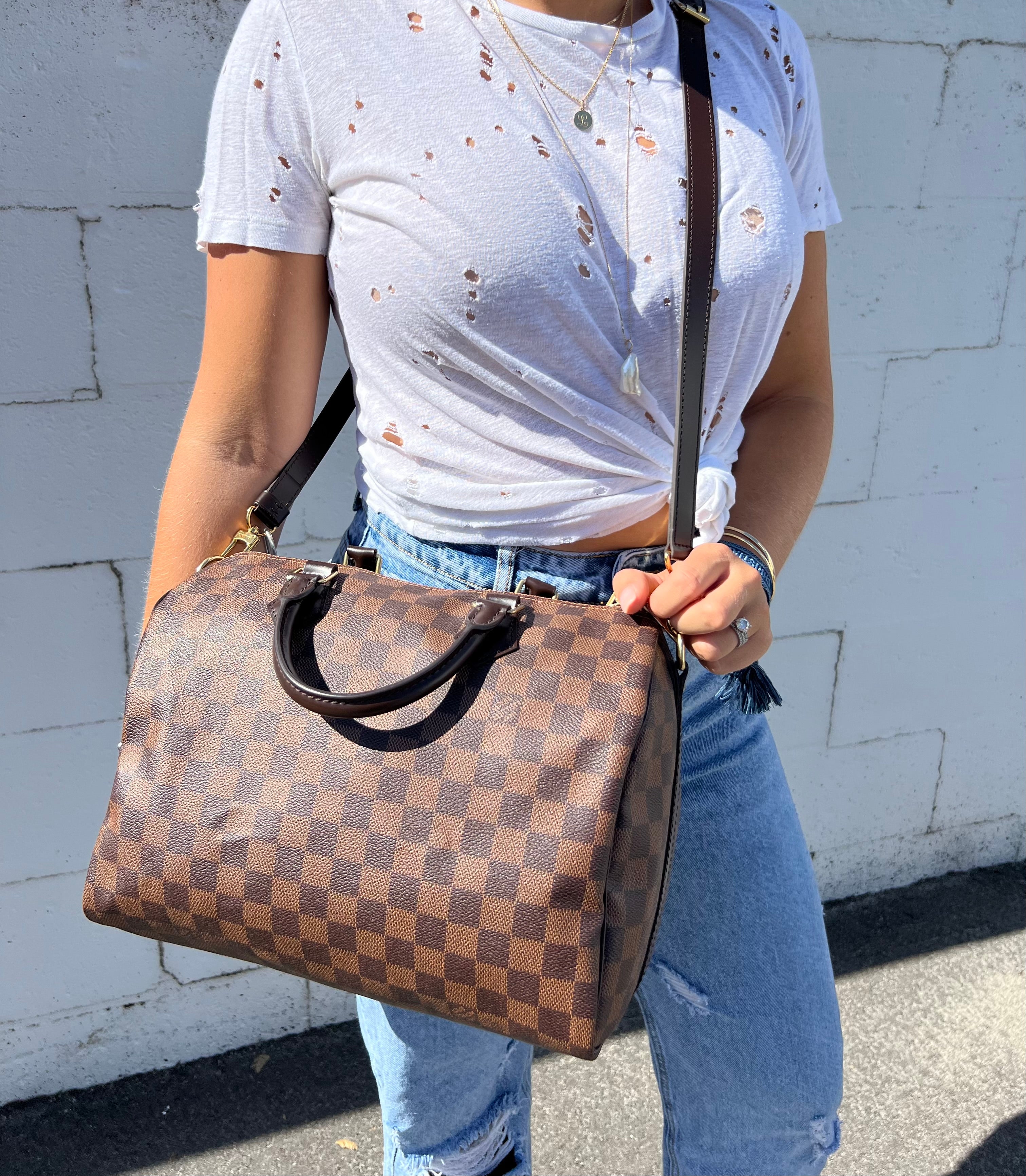 Louis Vuitton Speedy 30 Bandouliere, Brown