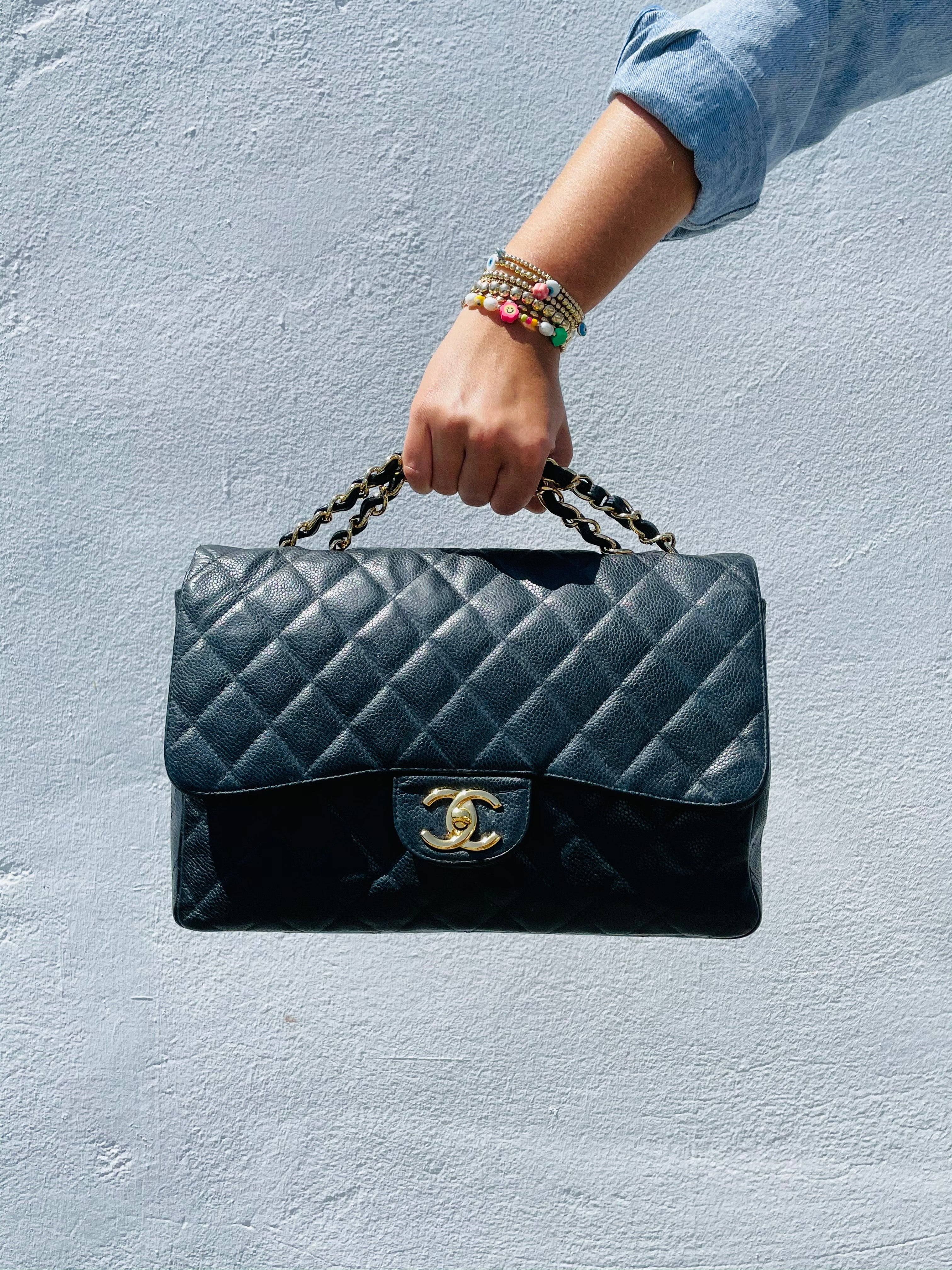 chanel so black jumbo bag