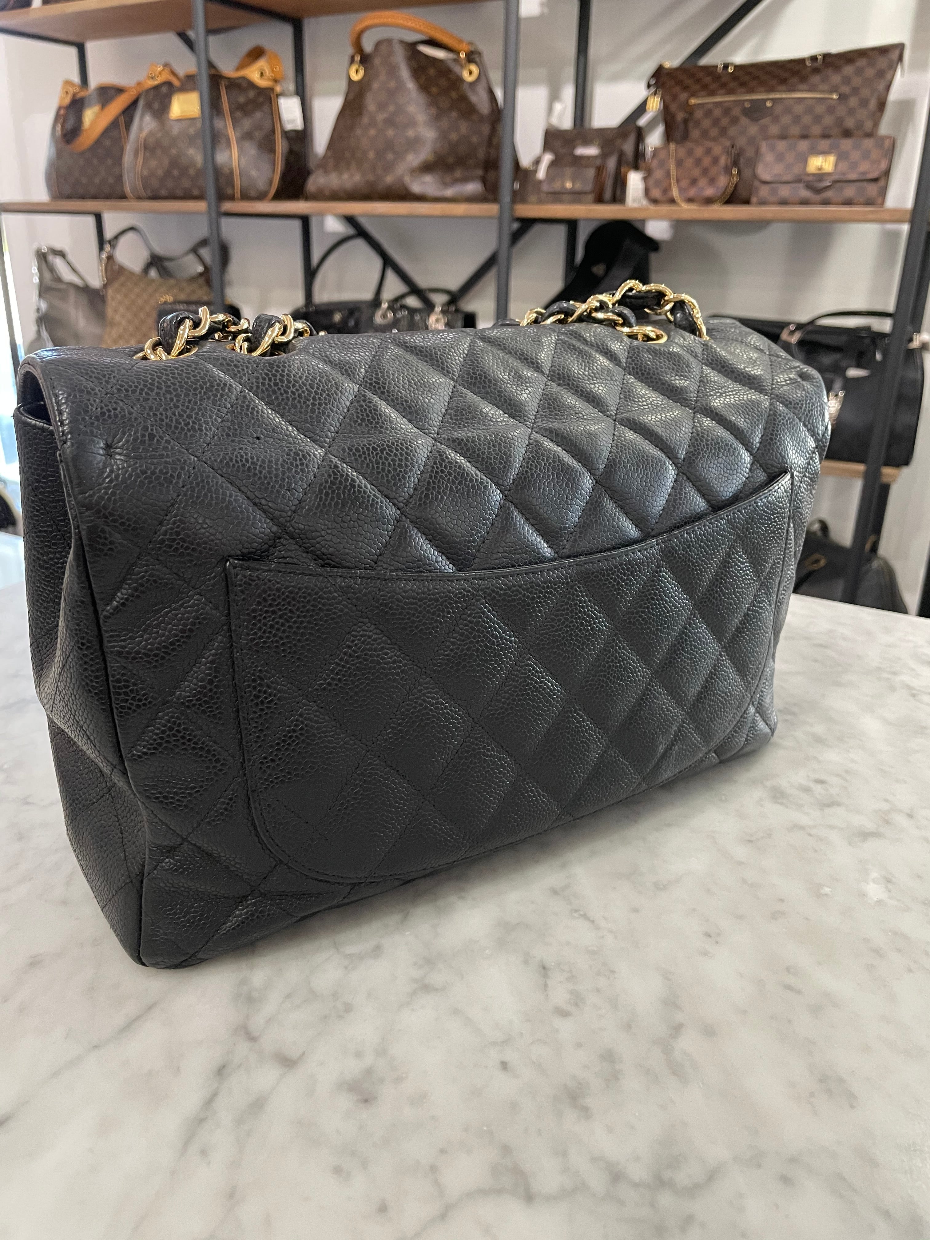 Chanel Grey Patent Jumbo Flap Bag – Dina C's Fab and Funky