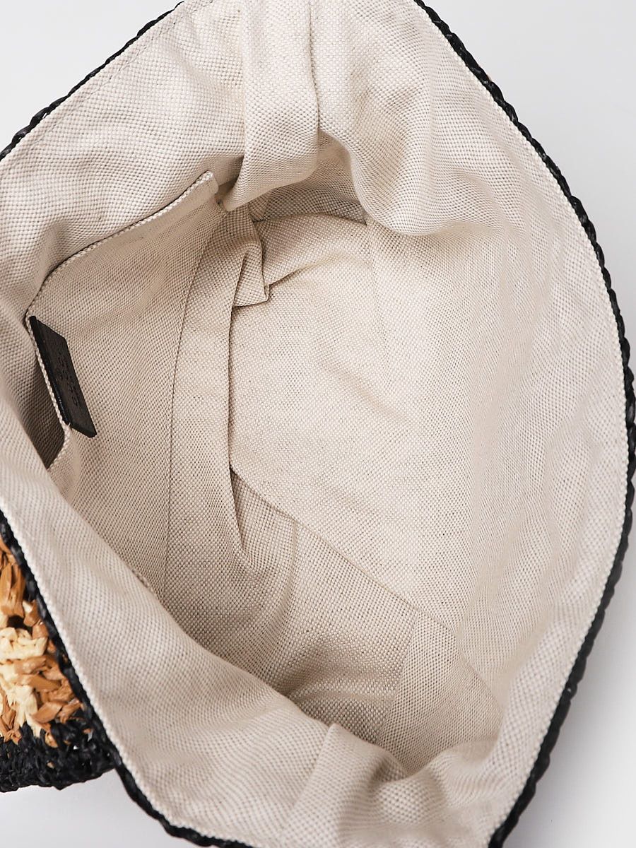 Gucci Small Marmont Raffia Shoulder Bag