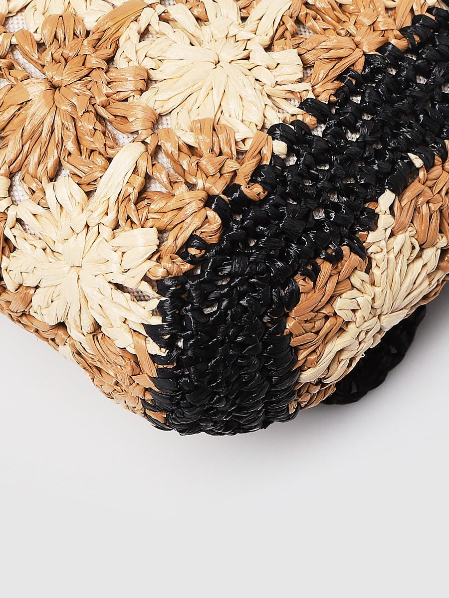 Gucci Small Marmont Raffia Shoulder Bag