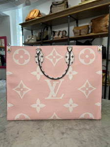 lv on the go tote pink