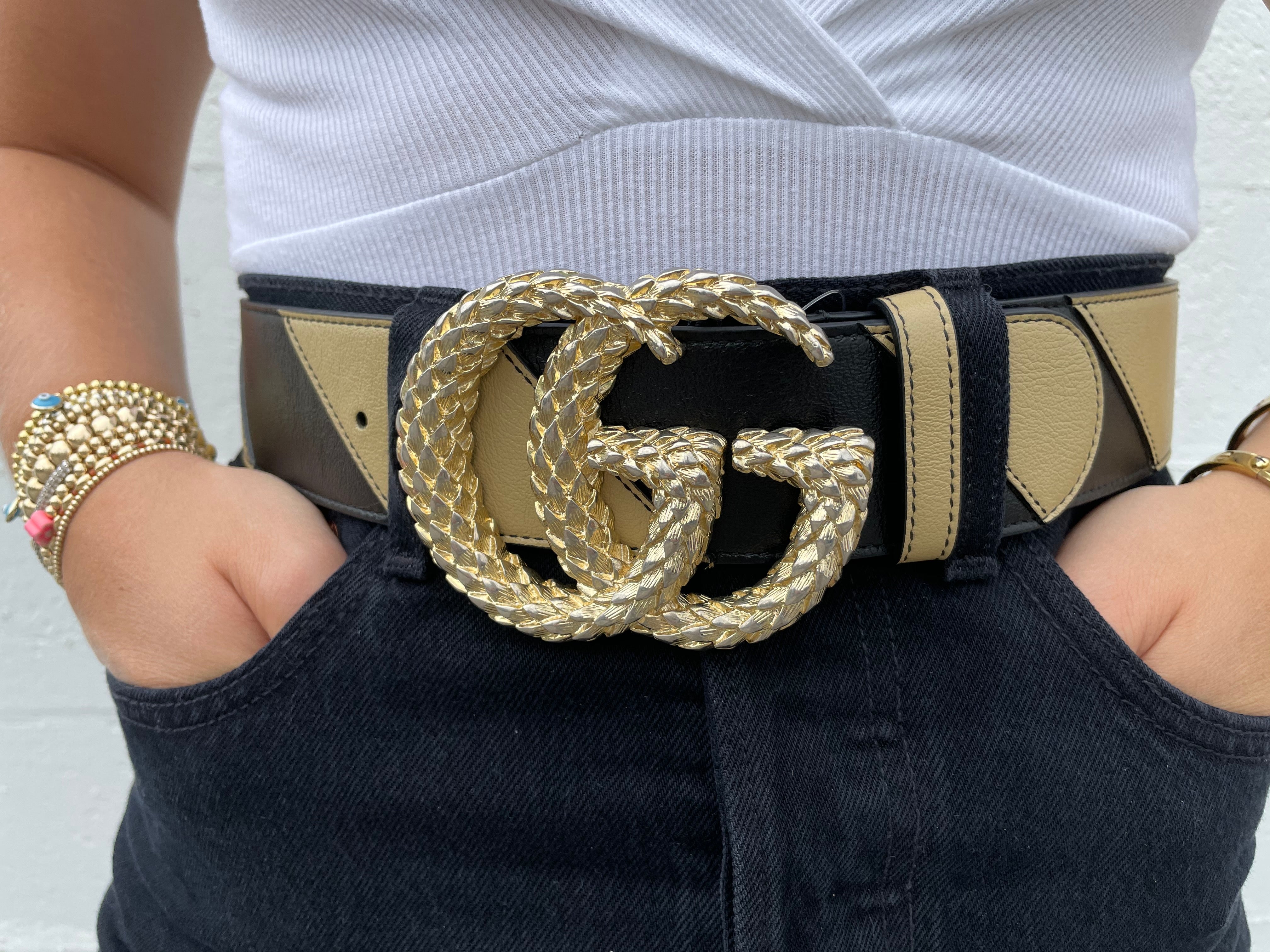 Gucci Double G Buckle Leather Belt