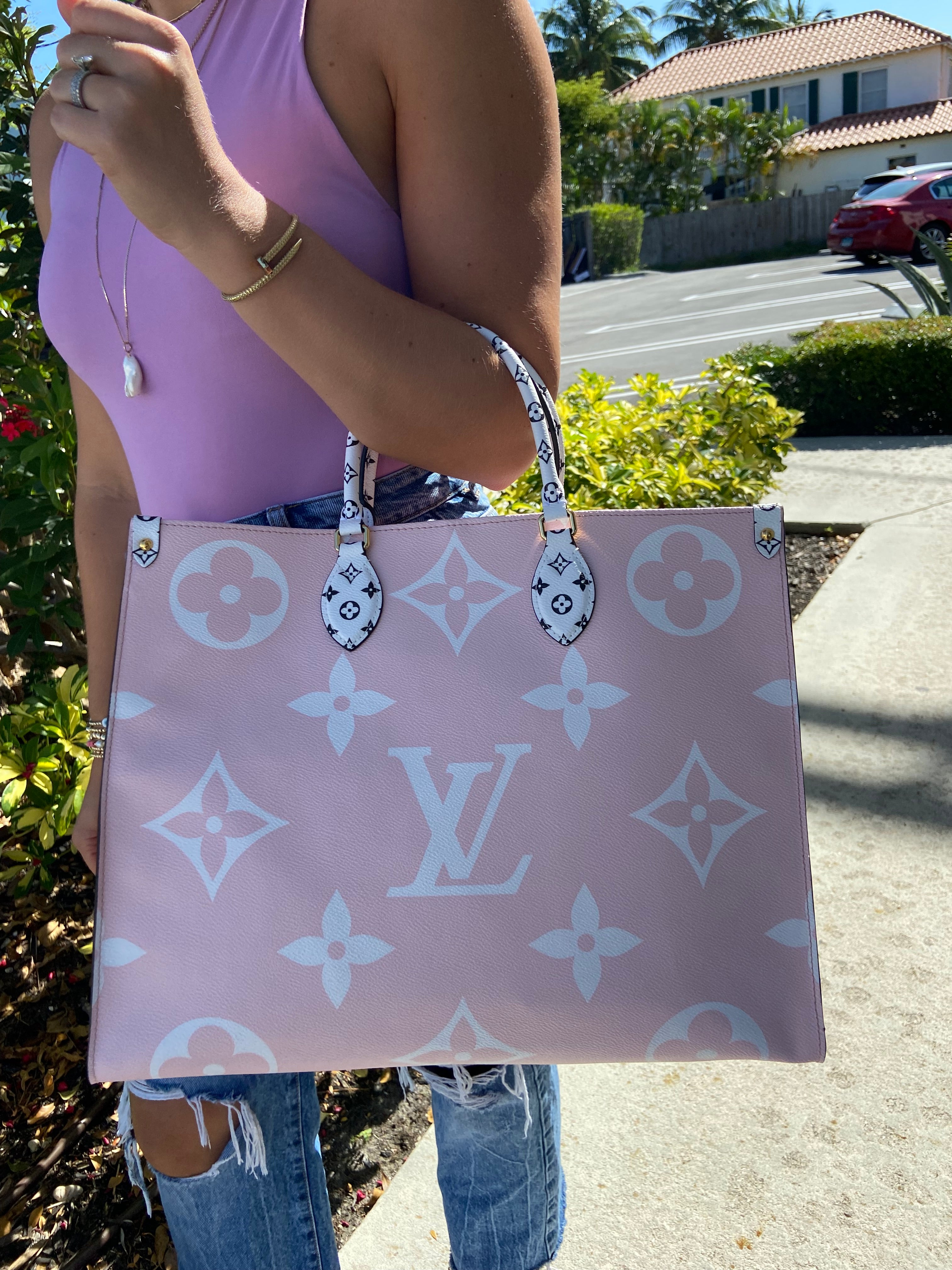 Handbags Louis Vuitton LV Onthego mm Tote Bag Denim
