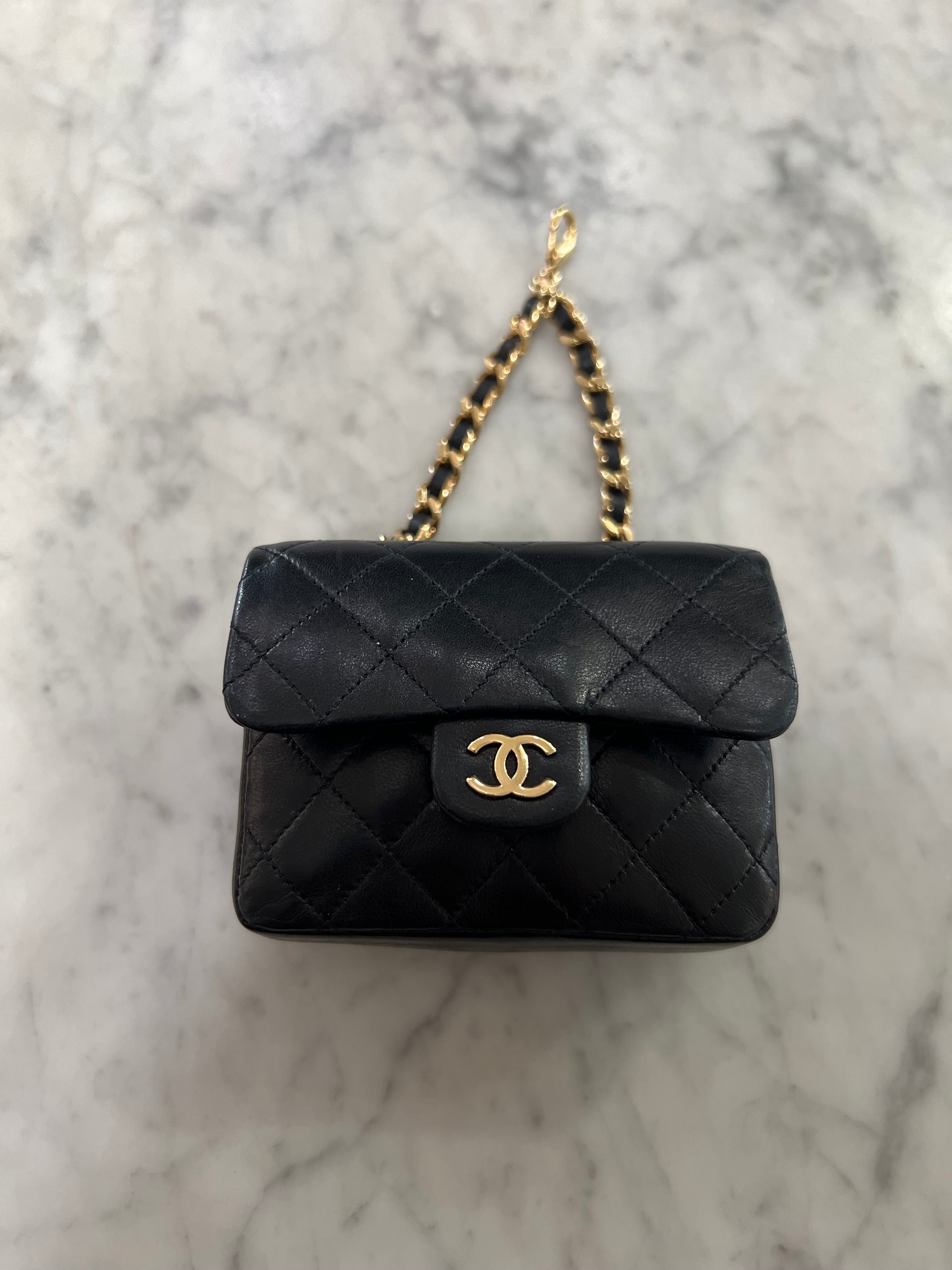 Chanel Micro Belt Bag Charm - Black Mini Bags, Handbags - CHA772034