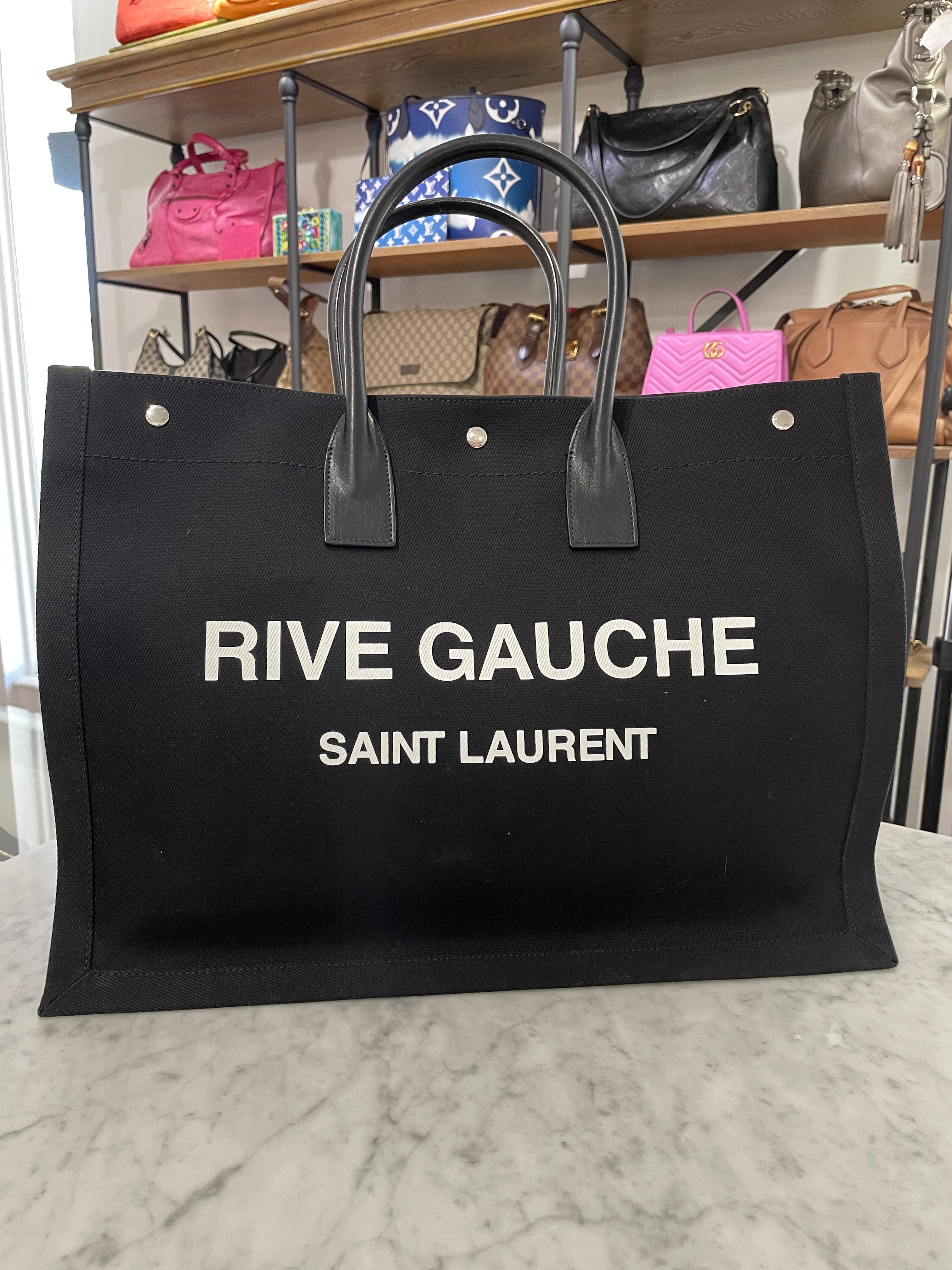 Saint Laurent Rive Gauche Tote Review · Glambytes