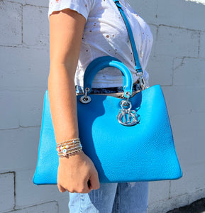 Diorissimo Pebbled Satchel